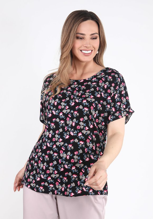 Блуза Цветочный рассвет шир.  580, рис. 2