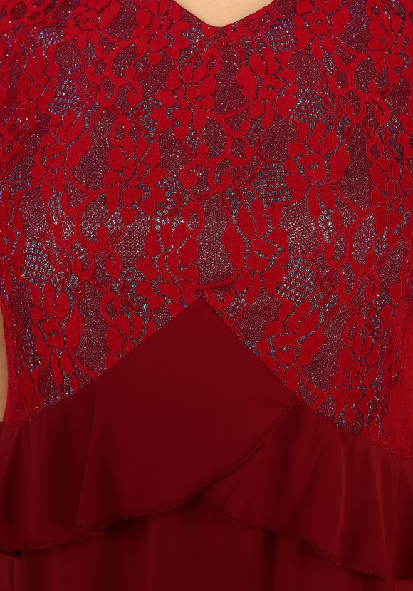 Платье с кружевом длиной макси шир.  580, рис. 10