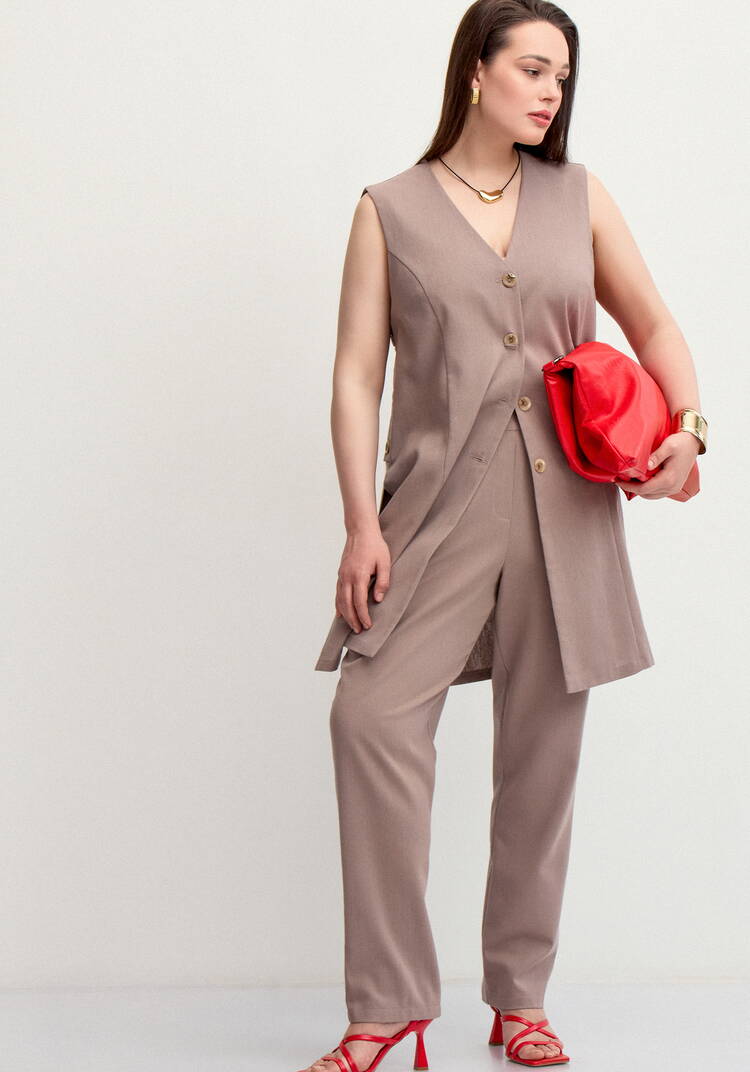 Брюки изо льна длиной 7/8 шир.  750, рис. 7