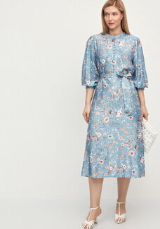 Платье с принтом по рукавам Герда