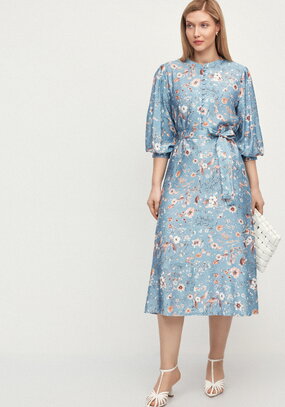 Платье с принтом по рукавам Герда