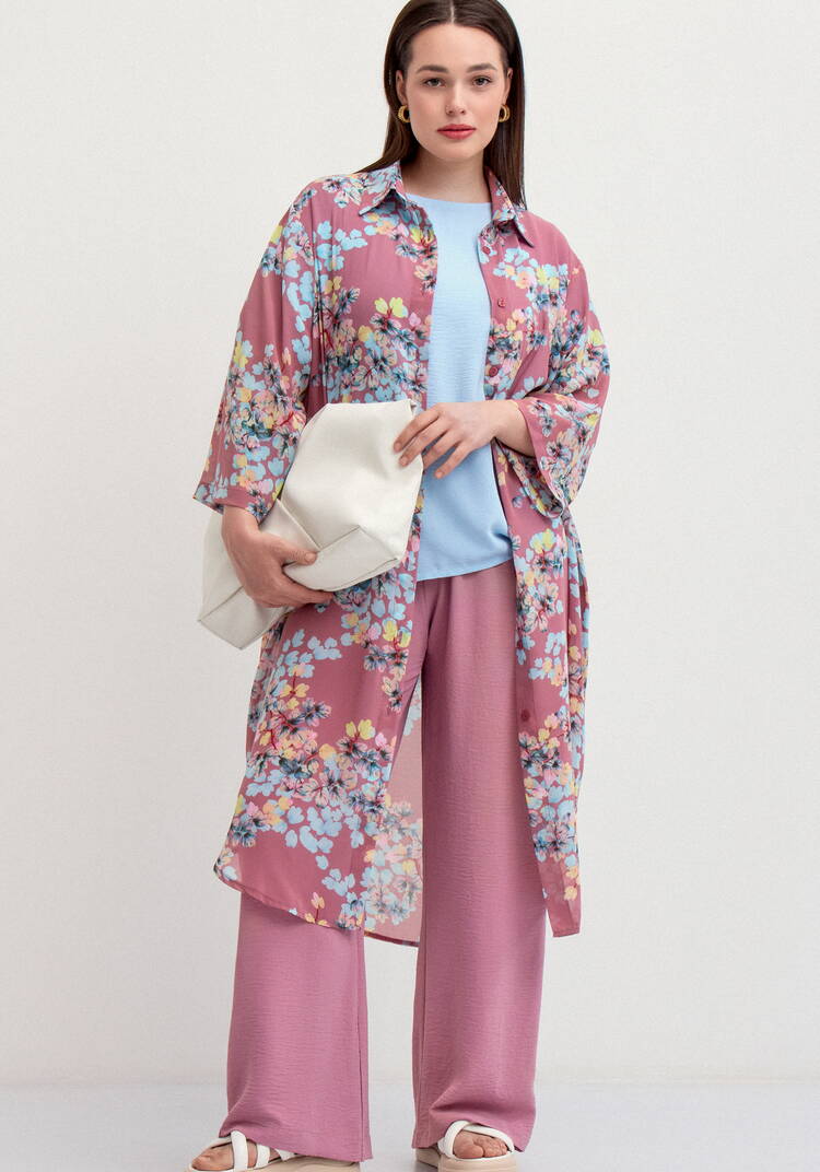 Рубашка с флористическим принтом шир.  750, рис. 8