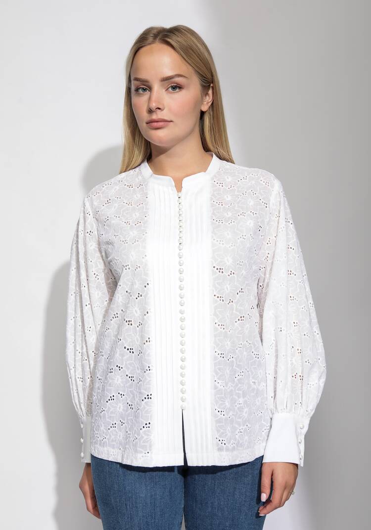 Блузка из шитья с объемными рукавами шир.  750, рис. 14