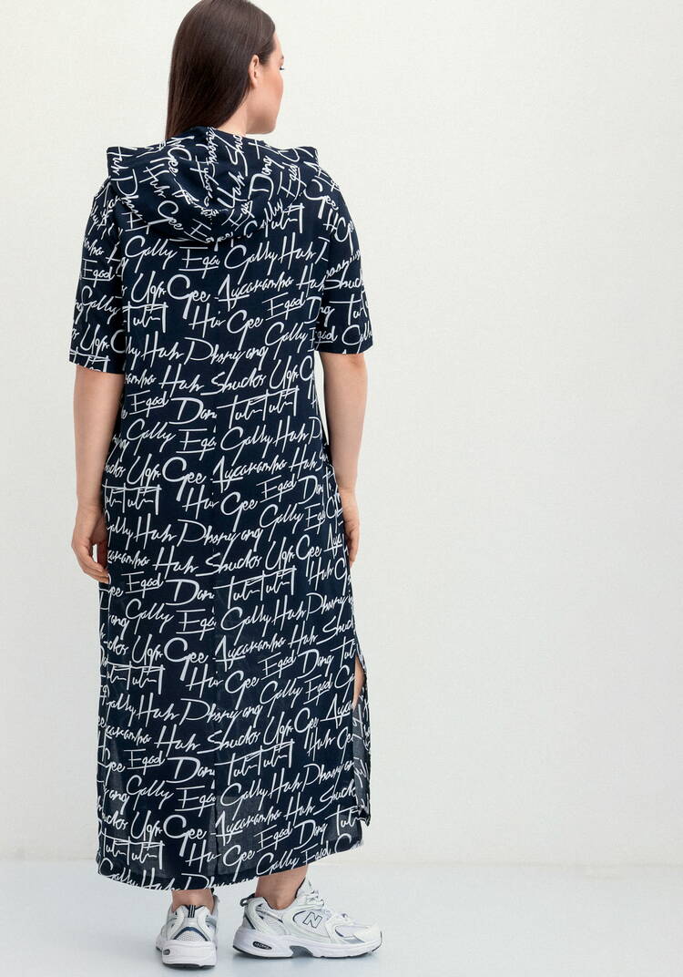 Платье-футболка с капюшоном шир.  750, рис. 3