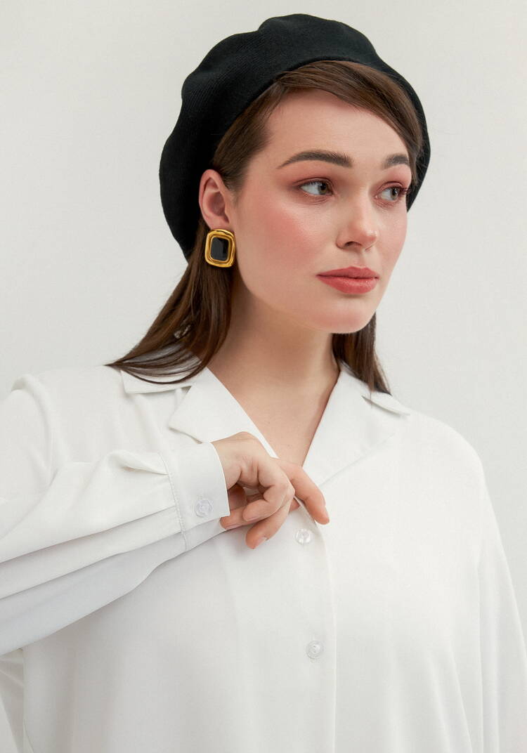 Блуза с отложным воротником с пуговицами шир.  750, рис. 6