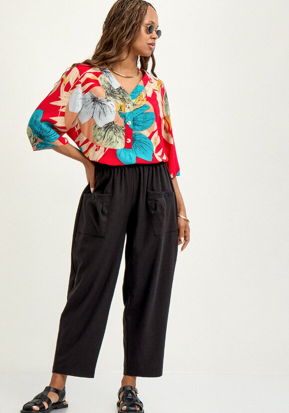 Брюки изо льна с карманами шир.  580, рис. 7