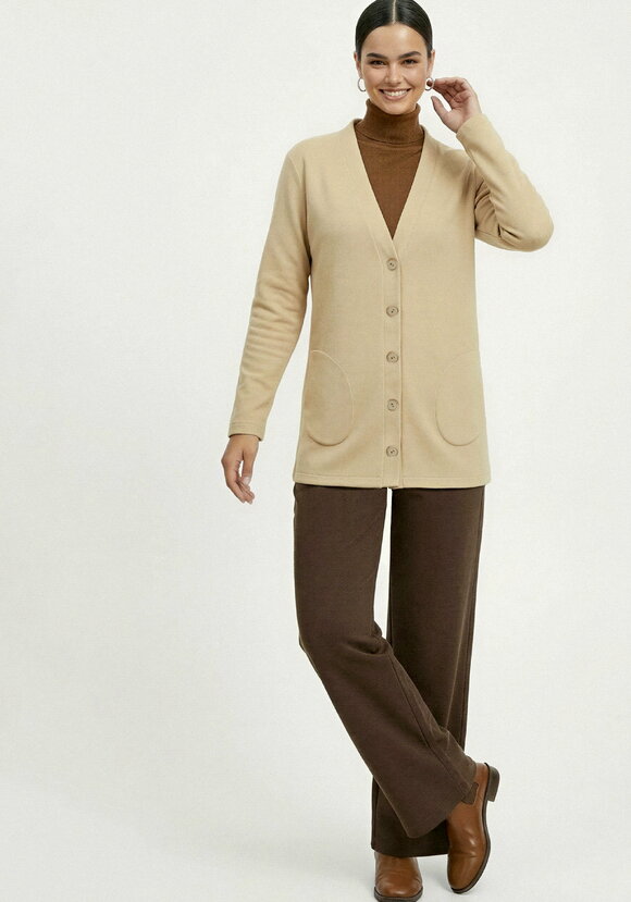 Кардиган на пуговицах утепленный шир.  580, рис. 27