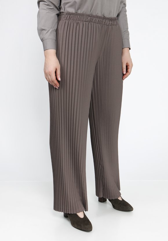 Брюки широкие плиссе на резинке шир.  580, рис. 1