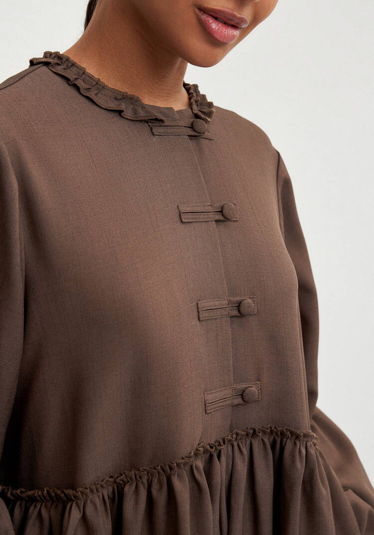 Платье с обьемными рукавами шир.  750, рис. 13