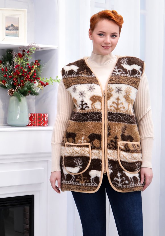 Меховой жилет из верблюжьей шерсти шир.  580, рис. 13