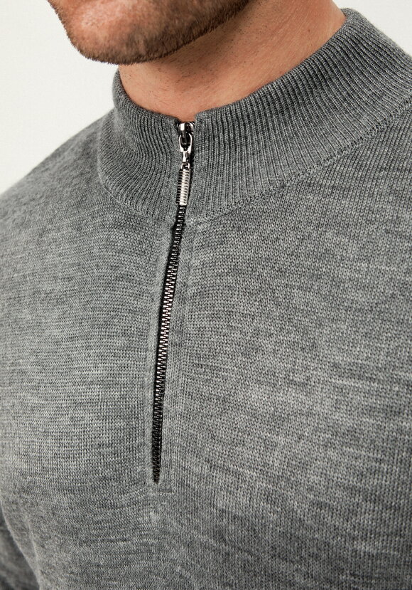 Свитер с воротником стойкой на молнии шир.  580, рис. 20