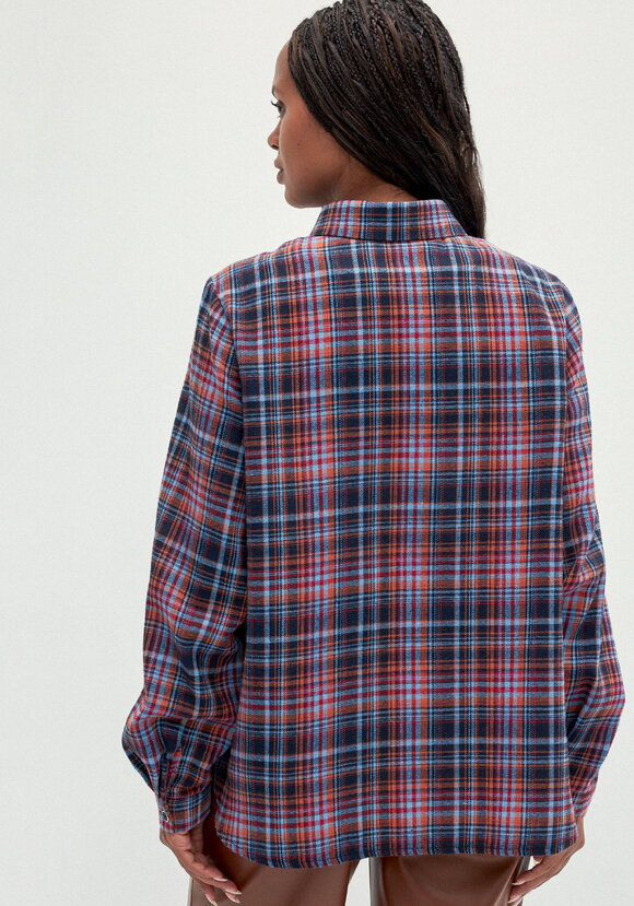 Рубашка в клетку с принтом шир.  580, рис. 11