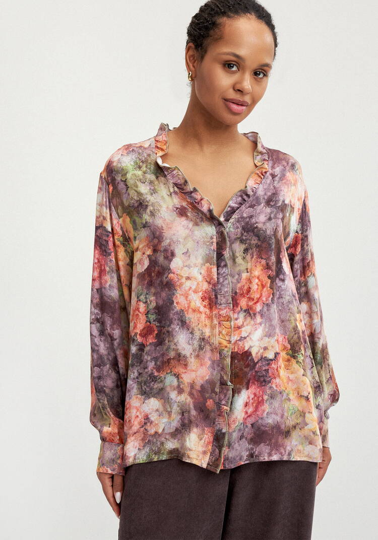 Блуза с потайной застежкой шир.  750, рис. 21