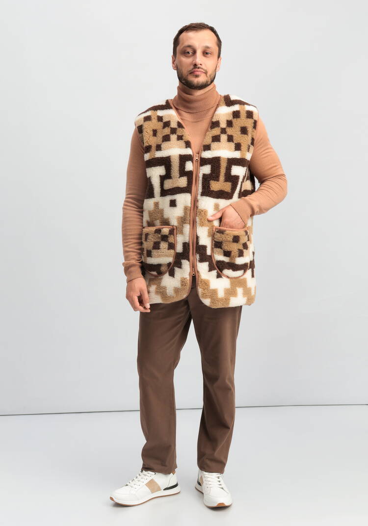 Меховой жилет из верблюжьей шерсти шир.  750, рис. 15