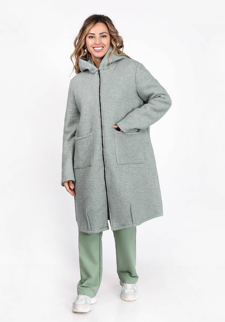 Пальто расклешенного кроя с капюшоном шир.  750, рис. 15