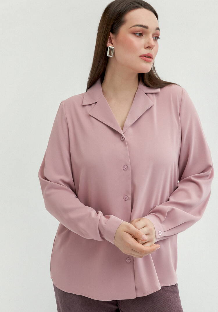 Блуза с отложным воротником с пуговицами шир.  750, рис. 16