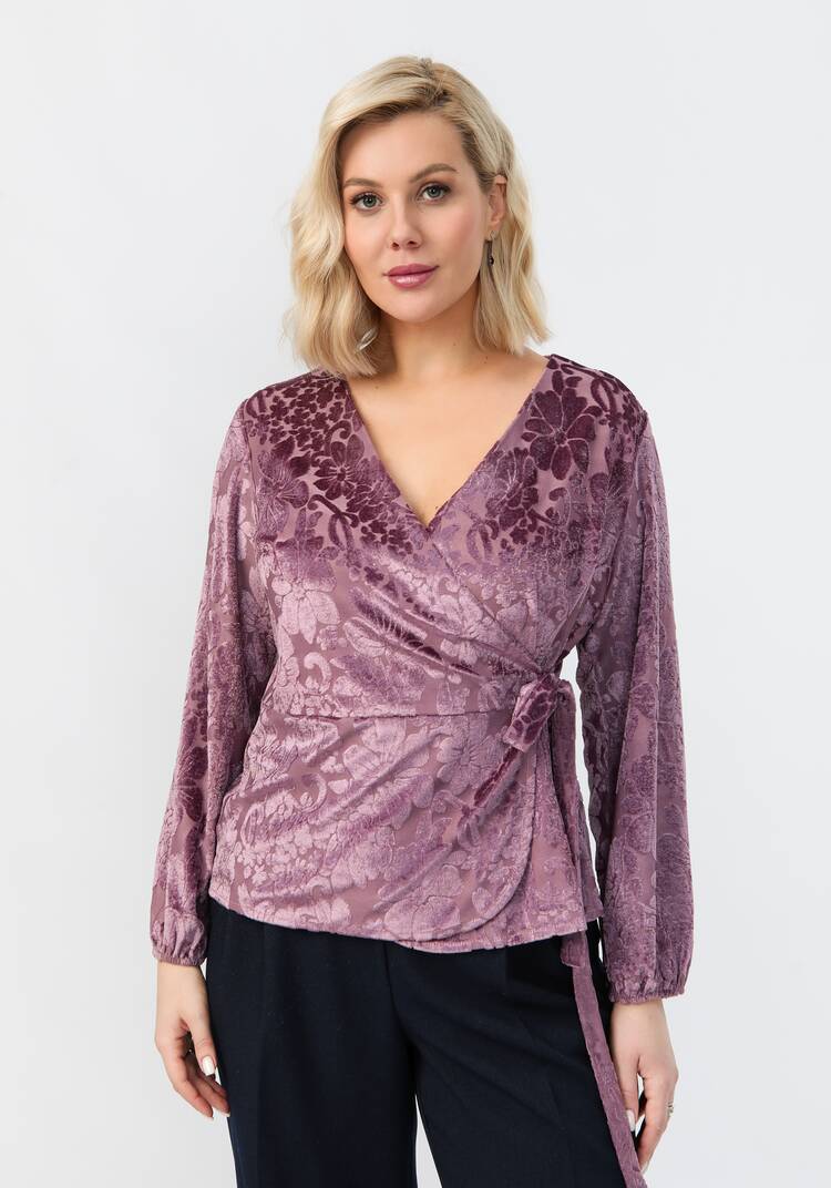 Блуза с цветочным принтом из бархата шир.  750, рис. 11