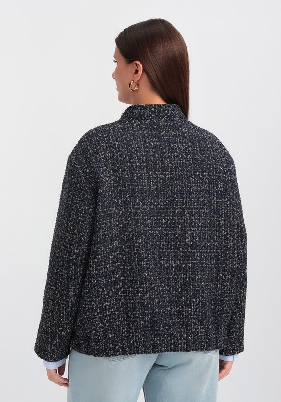 Твидовый бомбер шир.  580, рис. 11