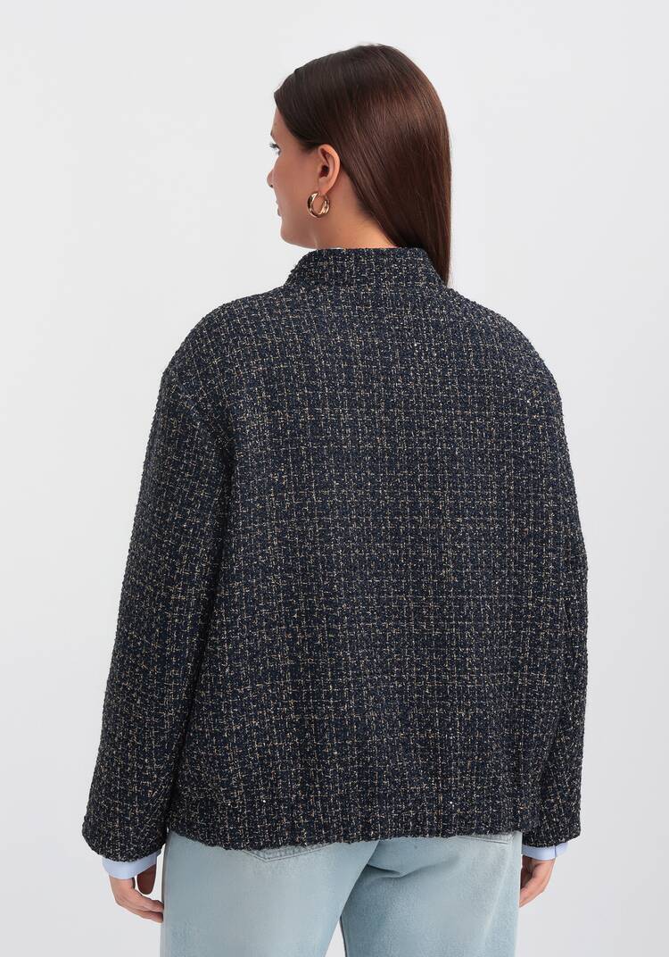 Твидовый бомбер шир.  750, рис. 11