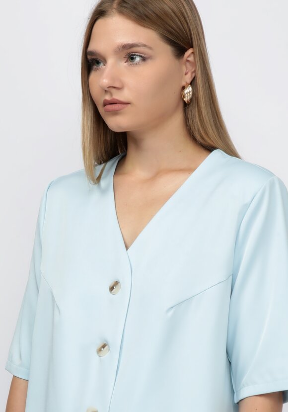 Комплект: блузат+юбка c цветочным принтом шир.  580, рис. 13