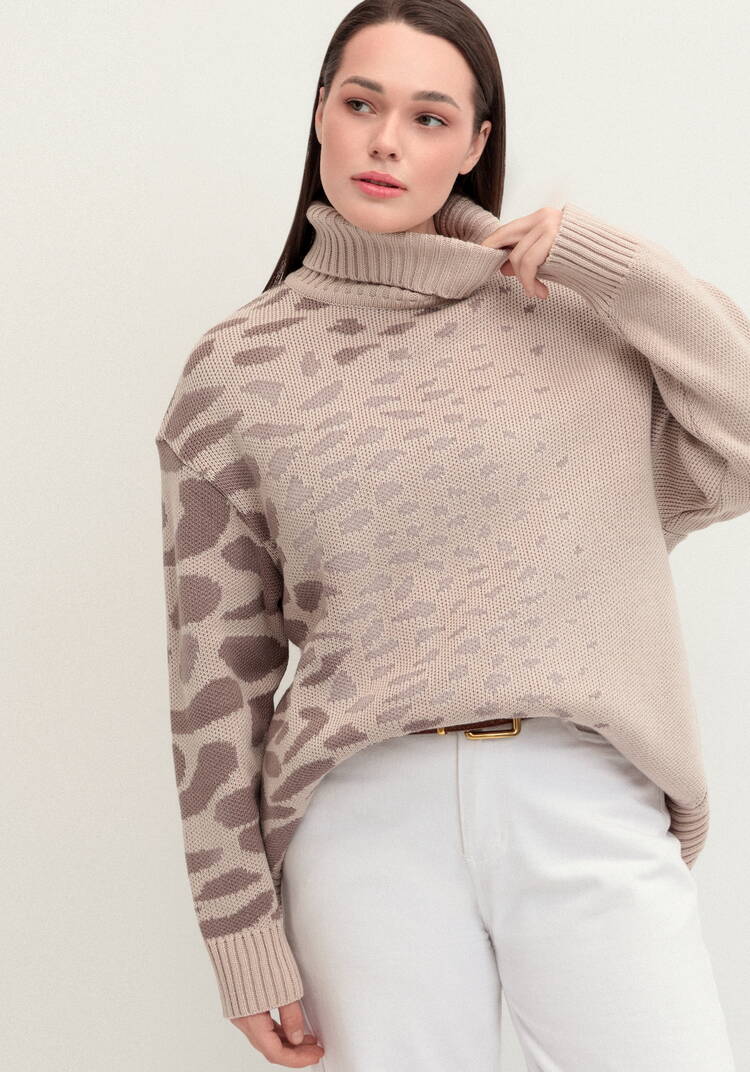 Джемпер с асимметричным расположением рисунка шир.  750, рис. 10