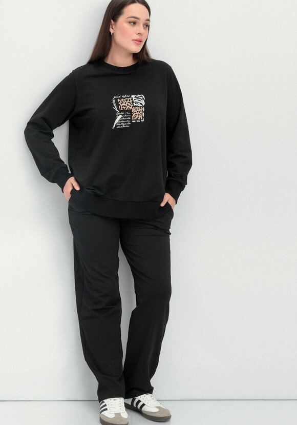 Комплект (брюки и свитшот с принтом) шир.  580, рис. 1