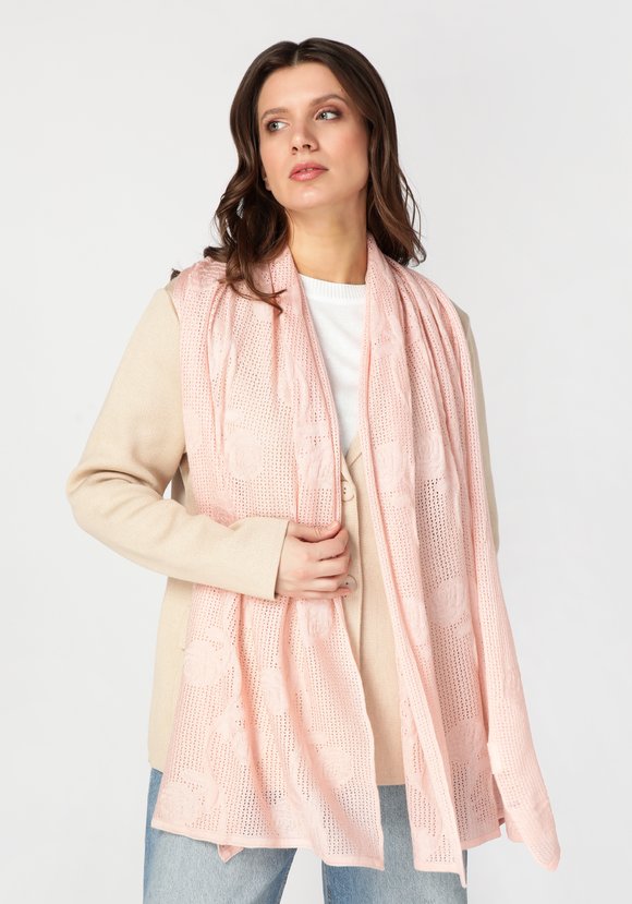 Палантин в технике ажура с имитацией кружева шир.  580, рис. 5