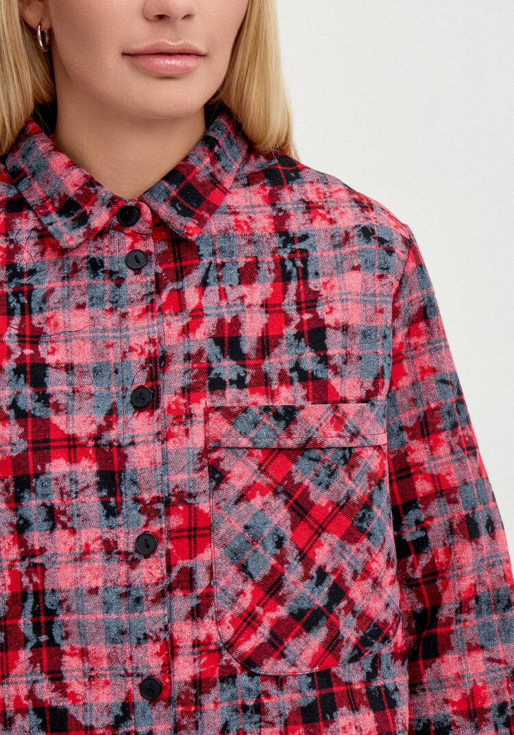 Рубашка в клетку на пуговицах с нашивкой шир.  750, рис. 14