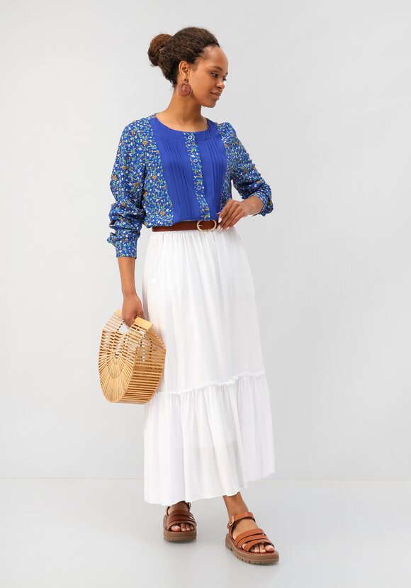 Юбка с воланом с резинкой на талии шир.  580, рис. 2