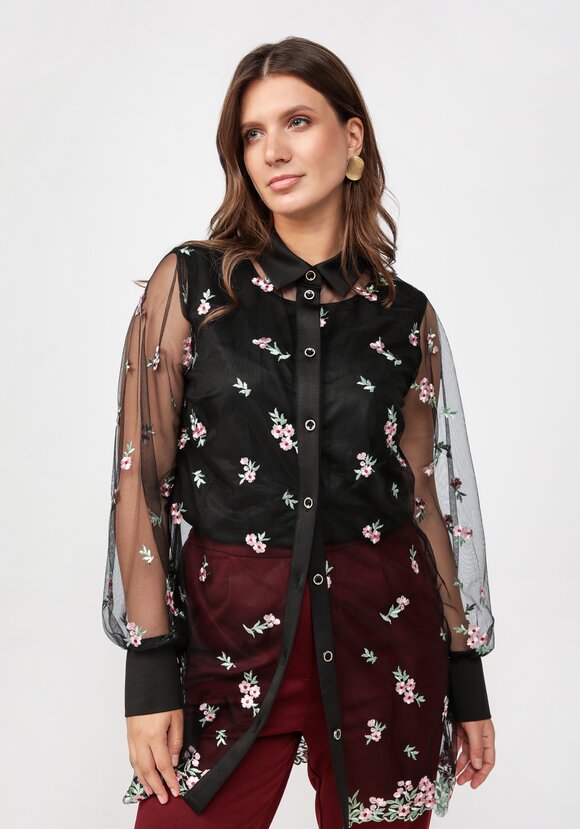 Блуза с топом шир.  580, рис. 1