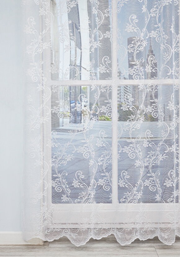 Тюль-жаккард Белые кружева шир.  580, рис. 2