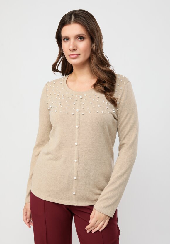 Джемпер с жемчугом шир.  580, рис. 8