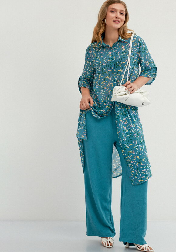 Брюки широкие с резинкой по поясу шир.  580, рис. 33