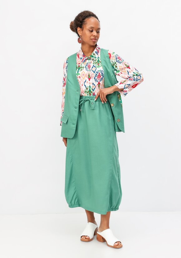 Юбка с эластичной лентой на талии и по низу шир.  580, рис. 2