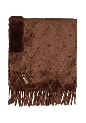 Накидка-палантин с жемчугом и булавкой