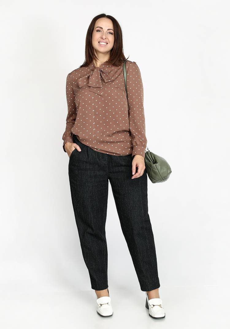 Блуза с завязками бант шир.  750, рис. 7