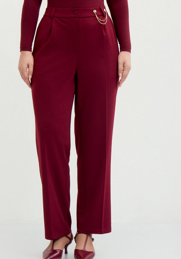 Брюки прямые с дeкором шир.  580, рис. 4