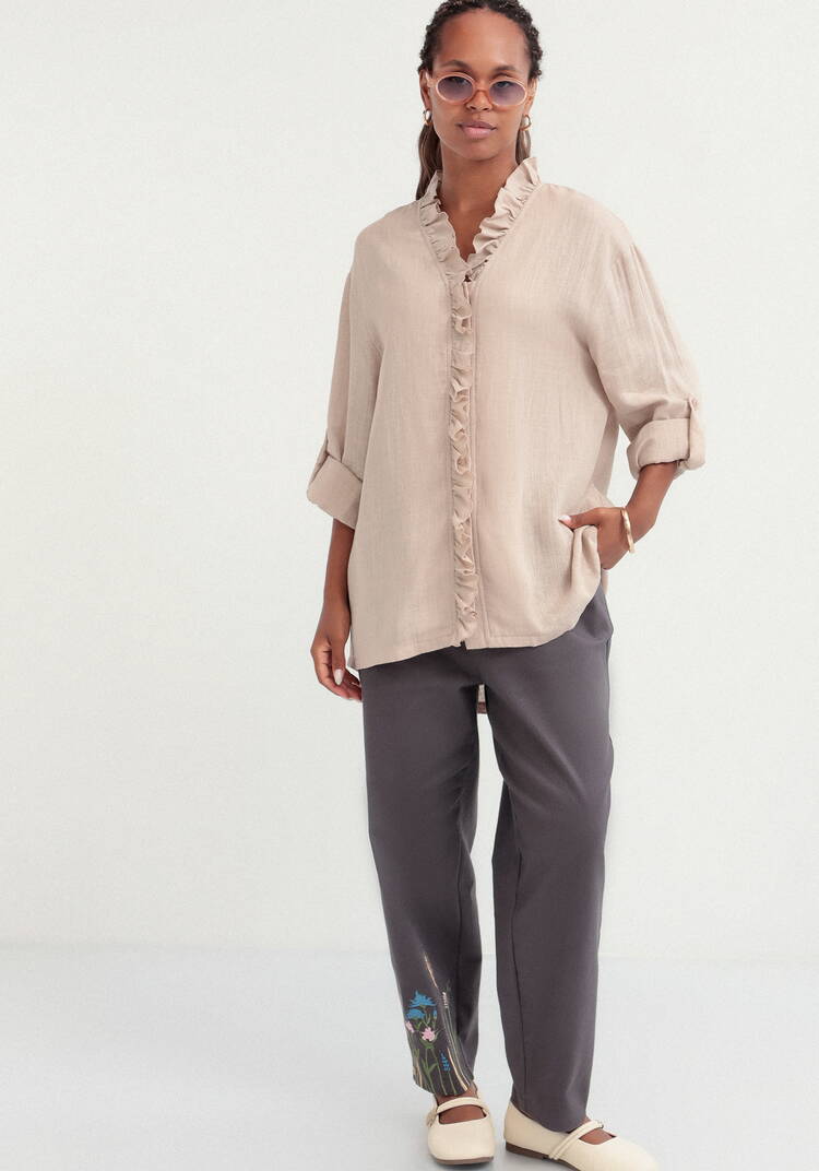 Брюки-бананы с вышивкой шир.  750, рис. 15