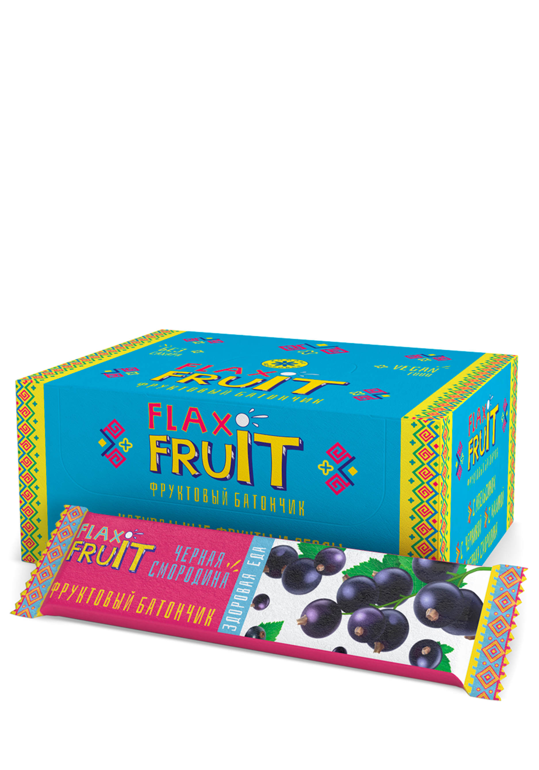 

Набор из 20 фруктовых батончиков "Flax Fruit", С черной смородиной
