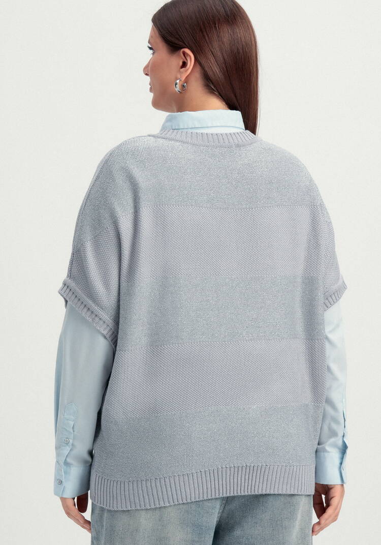 Жилет с V-образным вырезом свободного кроя шир.  750, рис. 3