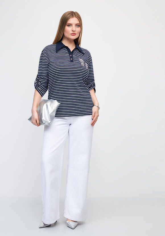 Поло с декором из страз шир.  580, рис. 8