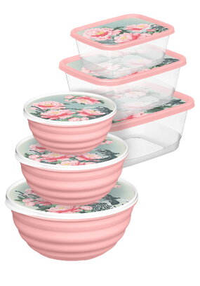 Набор контейнеров и мисок Сад пионов