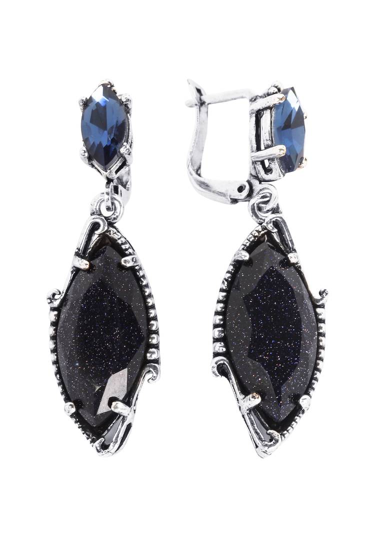 Комплект (серьги, кольцо) Капля авантюрина шир.  750, рис. 3