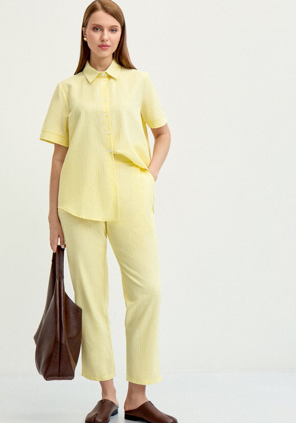 Брюки зауженные в полоску шир.  580, рис. 16