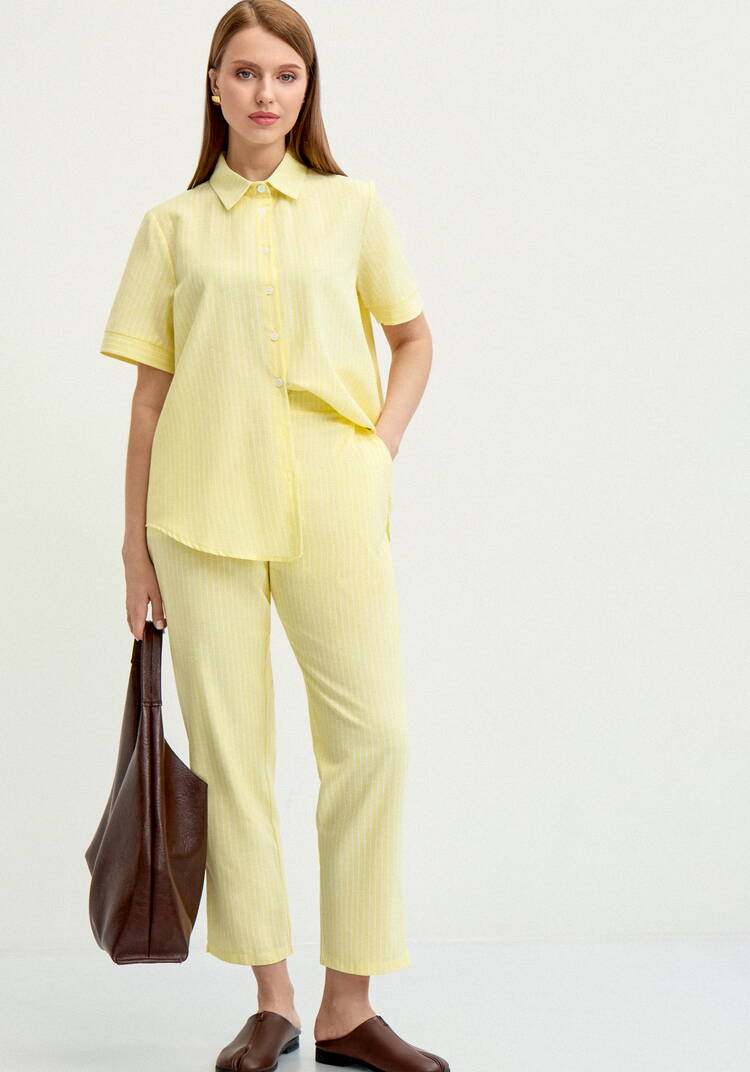 Брюки зауженные в полоску шир.  750, рис. 16