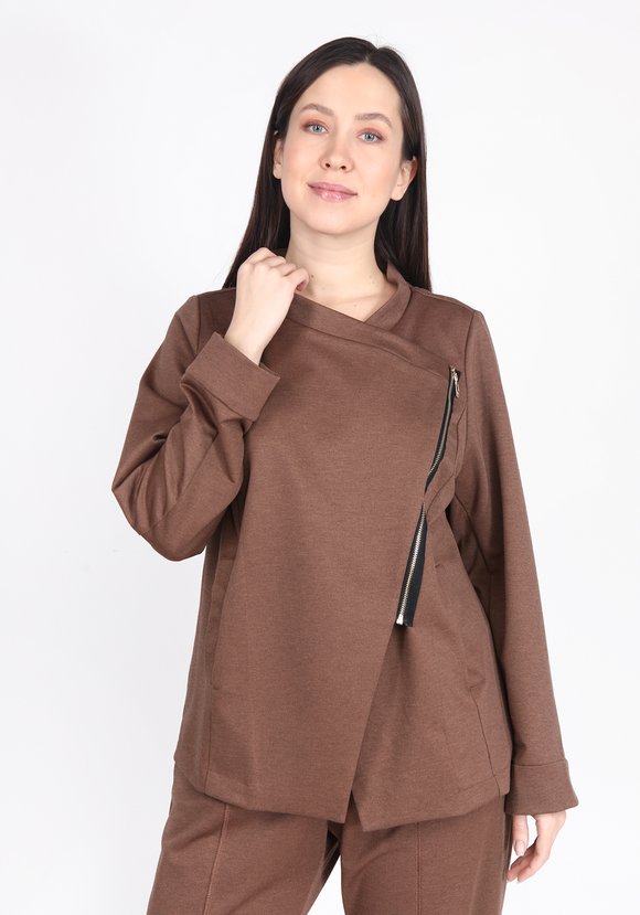 Пиджак с асимметричной застежкой-молнией шир.  580, рис. 1