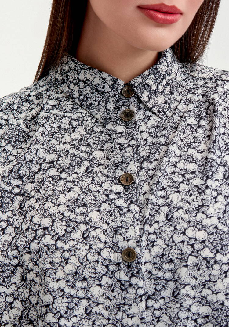 Блуза со складкой по спинке шир.  750, рис. 5