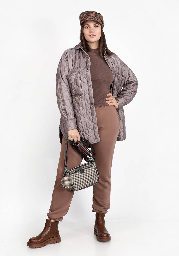 Куртка стеганая с карманами и поясом шир.  750, рис. 3