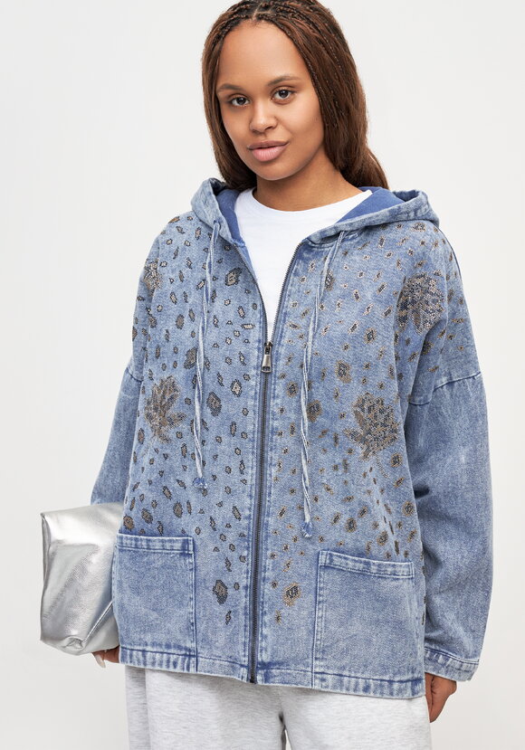 Джинсовая куртка Жемчужины росы шир.  580, рис. 1