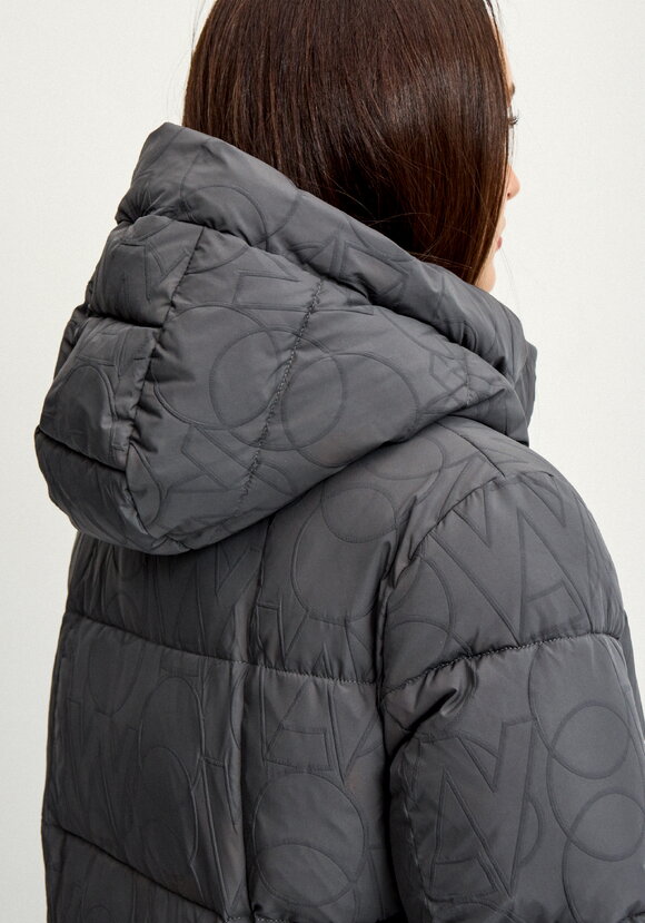 Удлиненный пуховик с капюшоном шир.  580, рис. 17